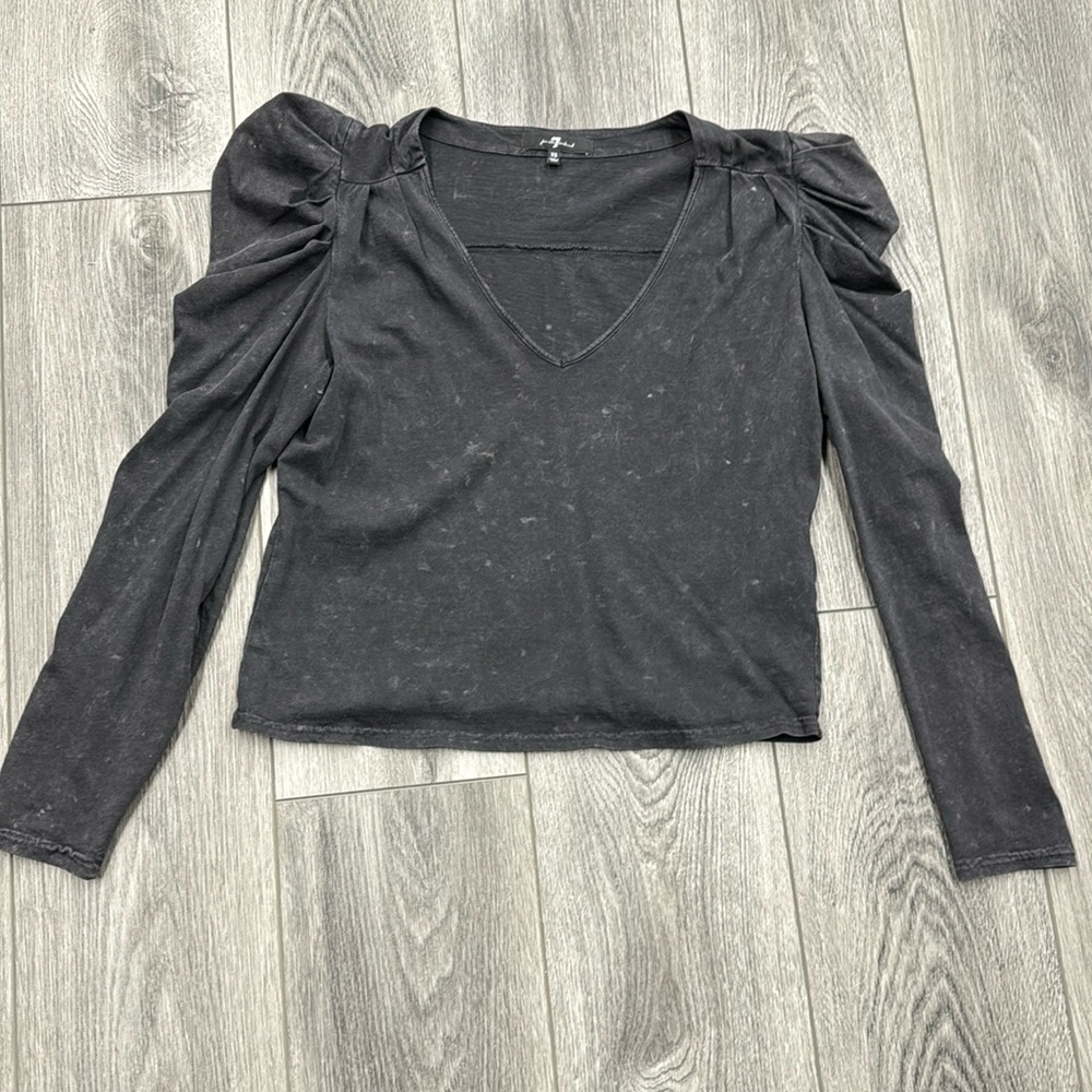 NWOT 7 For All Mankind Puff Sleeve Top